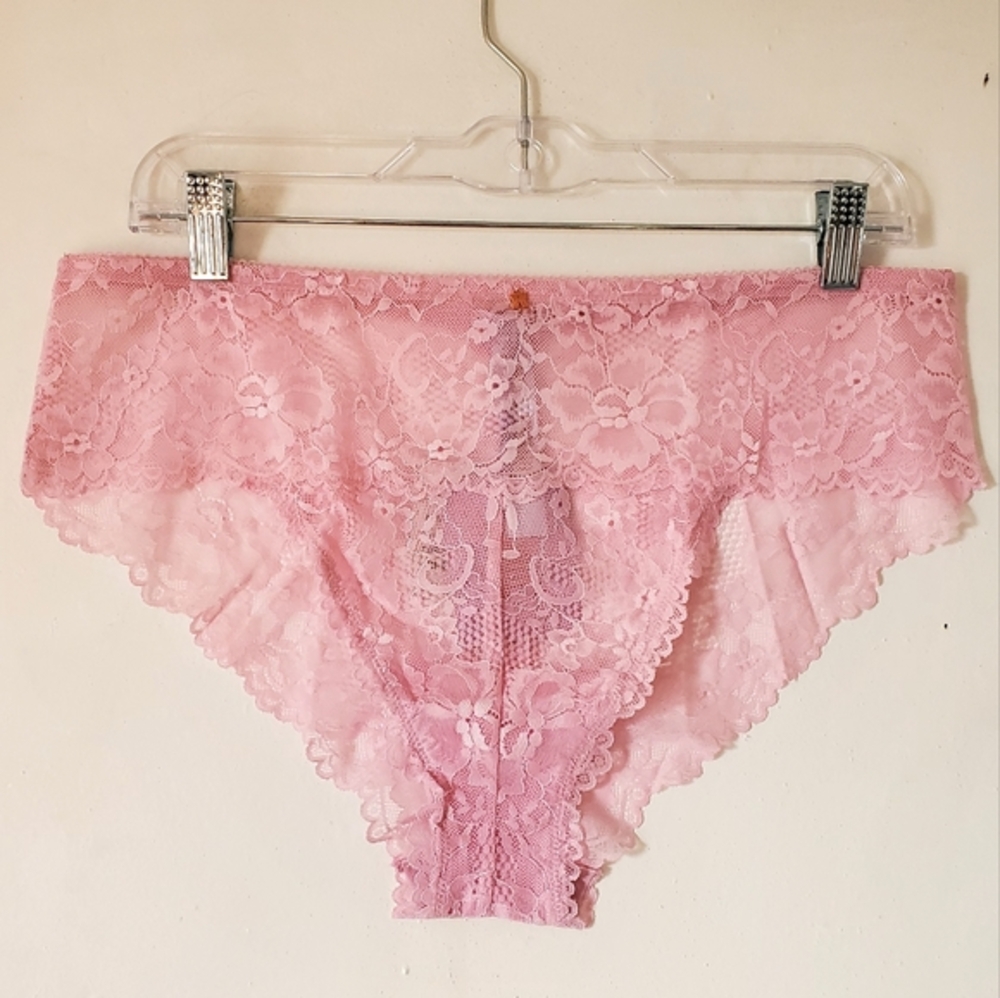 New Curvy Plus Size‎ Lace Cheeky Undie Pantie Unicorn Lavender Pink Size 1X NWT